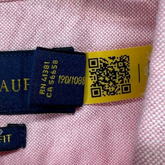 Ralph Lauren Shirt Men XXL Pink Cotton Classic Fit Flesh Pony Button Down Preppy - Picture 10 of 13